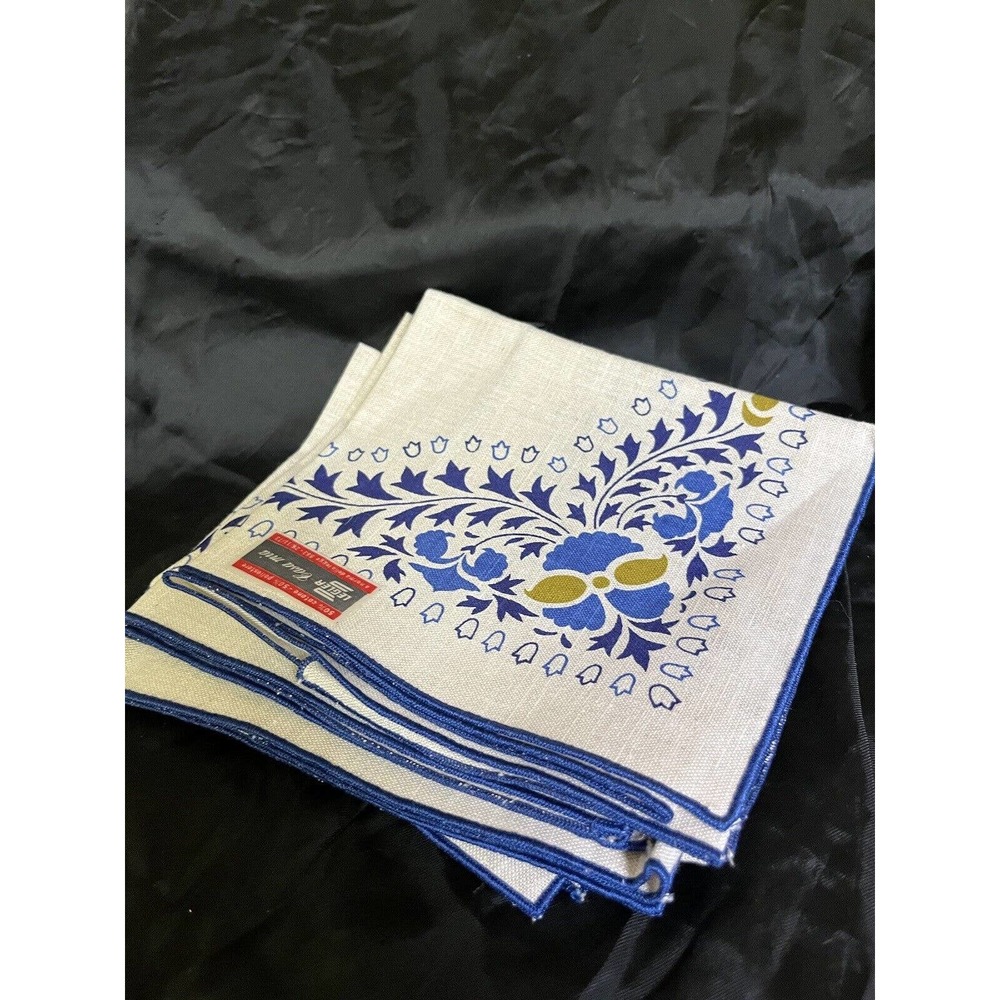4 New Vintage Printed Floral Placemats By Norma Della Cotton Polyester Blend - Picture 3 of 9